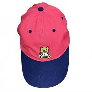 Teddy Fresh Ted Hat Cap Strap Back Red Blue Embroidered Bear Streetwear Mens